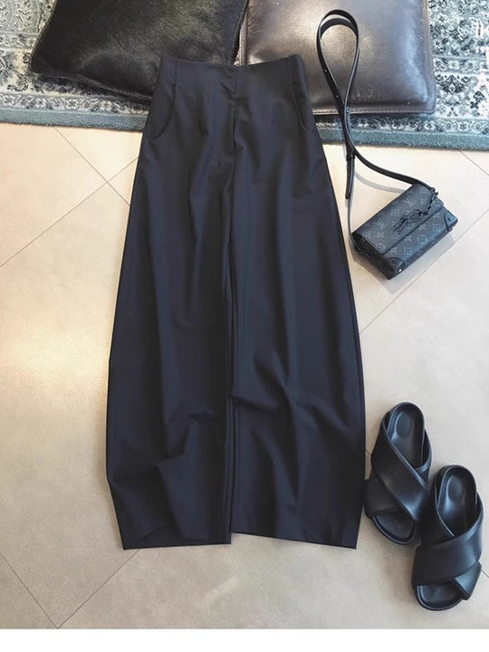 Damen Weit geschnittene schicke Hose Nord Taschen