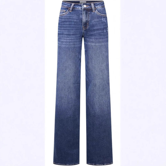Damen Weite High‑Waist Schlagjeans aus Stretch Denim Nord Taschen