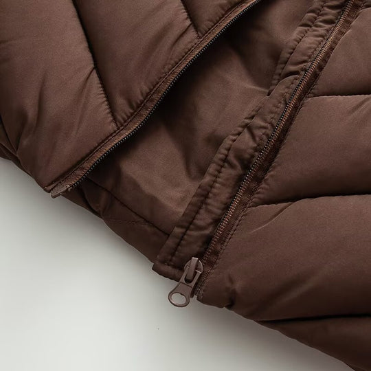 Damen Hybrid-Steppjacke mit Wattierung, Kapuze und elastischen Ärmel-Einsätzen Nord Taschen