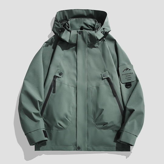 Herren Wasserdichte Utility-Softshelljacke mit Kapuze, schräge Reißverschlusstaschen & verstellbaren Ärmelriegeln Nord Taschen