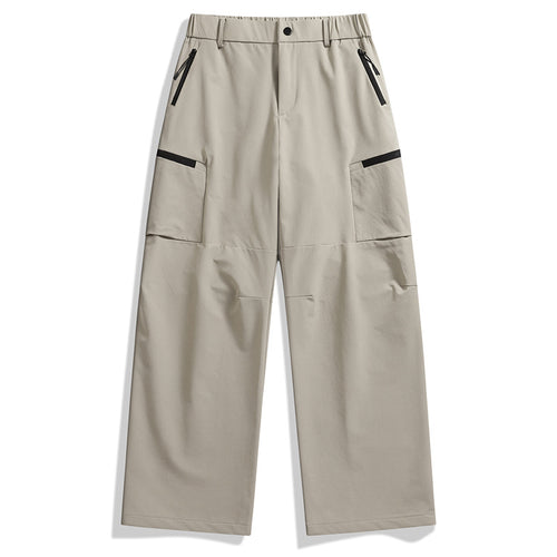 Herren Technische Utility-Cargo-Hose mit weitem Bein, elastischem Bund & Reißverschlusstaschen Nord Taschen