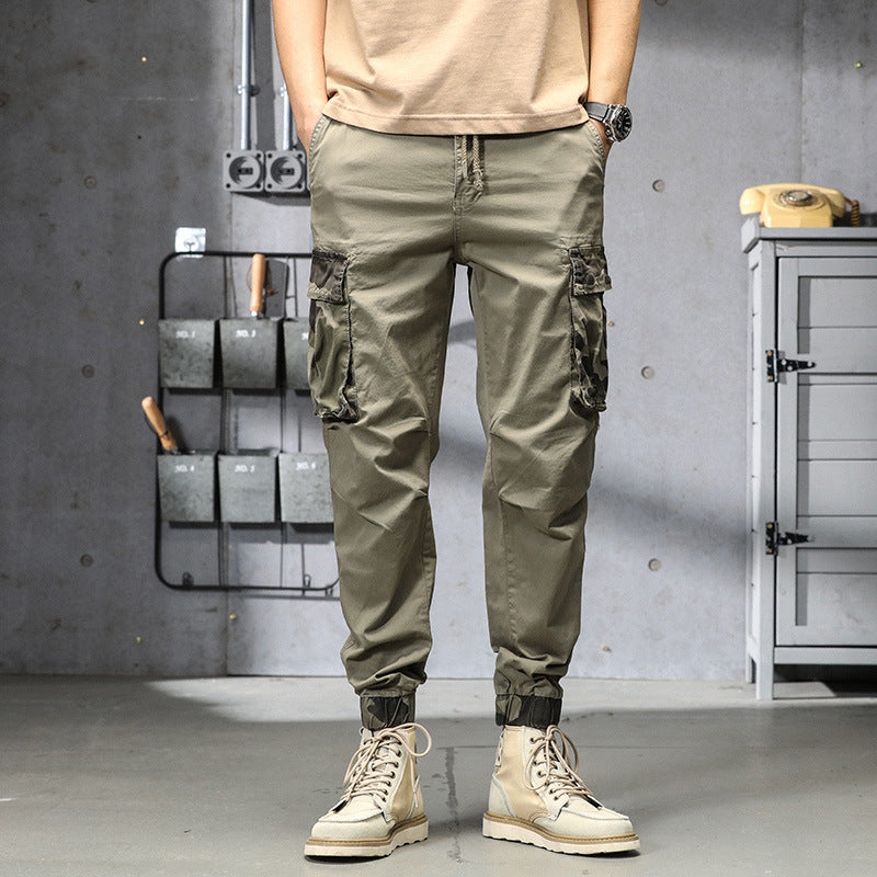 Herren Outdoor‑Cargohose im Joggerstil mit Camouflage‑Kontrast, ergonomischen Knieabnähern und elastischem Komfortbund Nord Taschen