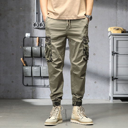 Herren Outdoor‑Cargohose im Joggerstil mit Camouflage‑Kontrast, ergonomischen Knieabnähern und elastischem Komfortbund Nord Taschen