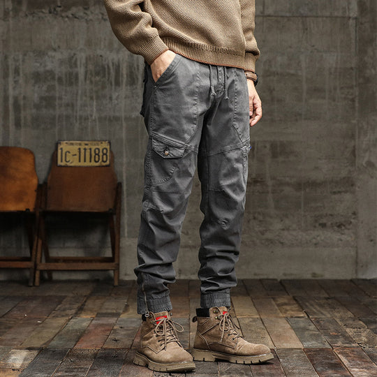 Herren Städtischer Tapered Funktions-Jogger mit elastischem Komfortbund, verstärkten Kniepartien und Knöchelreißverschluss Nord Taschen