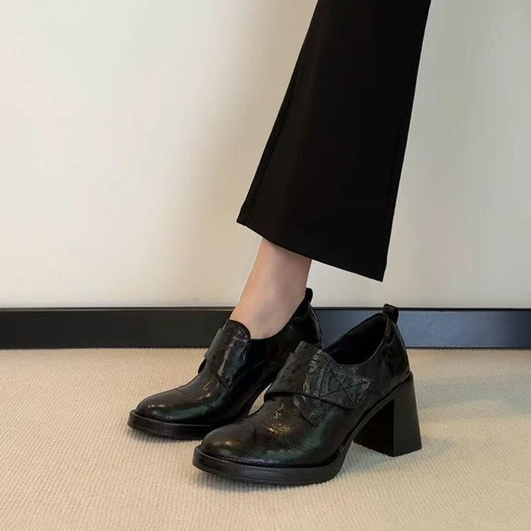 Damen Monkstrap-Loafer mit breitem Riemen und skulpturiertem Blockabsatz Nord Taschen