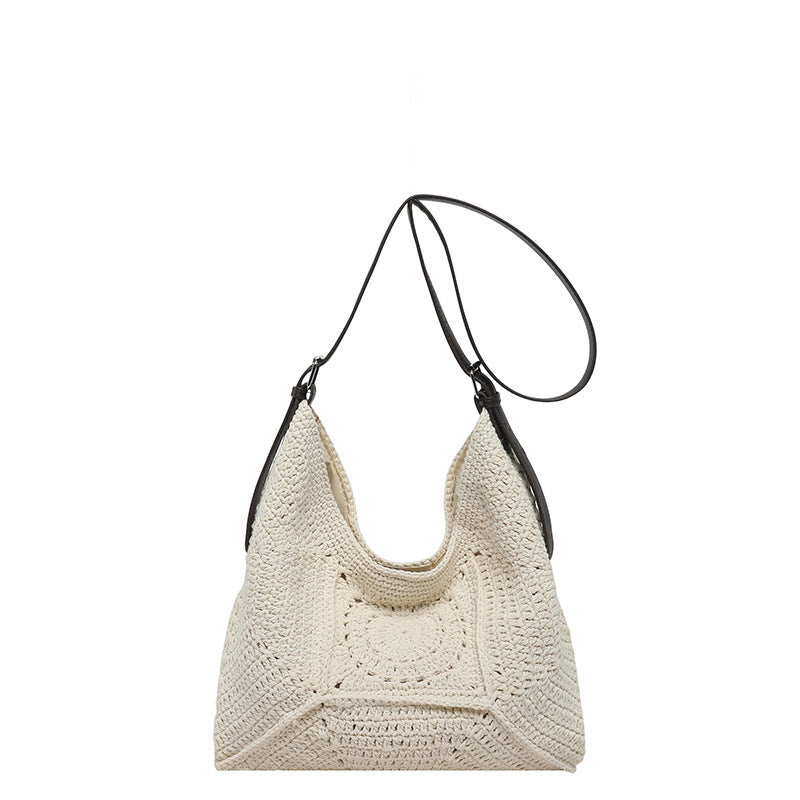 Damen Häkel-Handtasche mit strukturiertem Design und verstellbarem Schulterriemen Nord Taschen