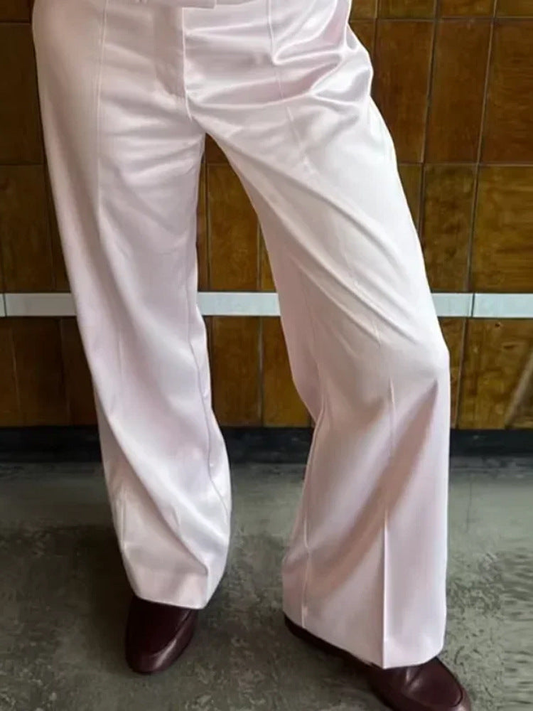 Damen High‑Waist Palazzo‑Hose mit Bügelfalte und weitem Bein Nord Taschen