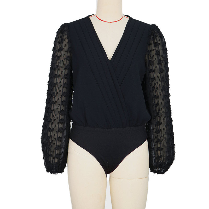 Damen Elegante Bluse mit Rüschensleeves Nord Taschen