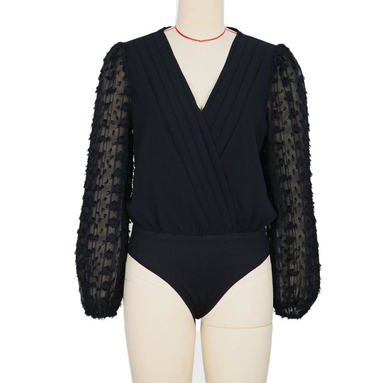 Damen Elegante Bluse mit Rüschensleeves Nord Taschen