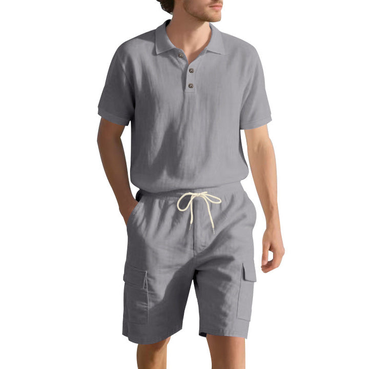 Herren Freizeit-Set mit atmungsaktivem Polo-Shirt und komfortablen Shorts