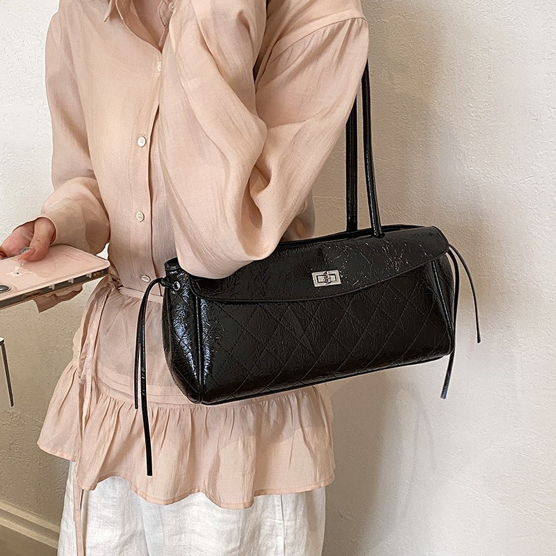 Damen elegante Schultertasche mit strukturiertem Kunstleder Nord Taschen