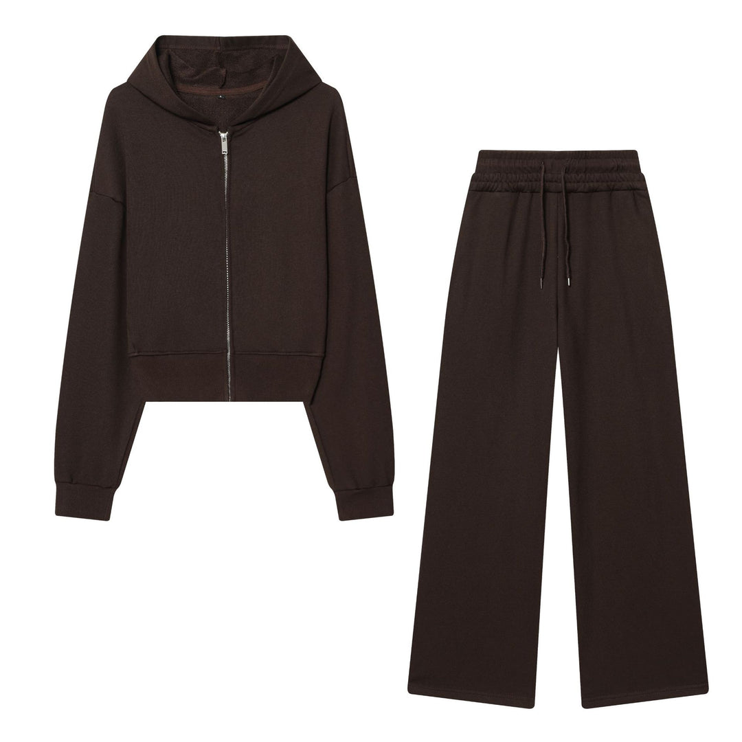 Damen 10+ Cropped Kapuzenjacke mit durchgehendem Reißverschluss und überschnittener Schulter Nord Taschen