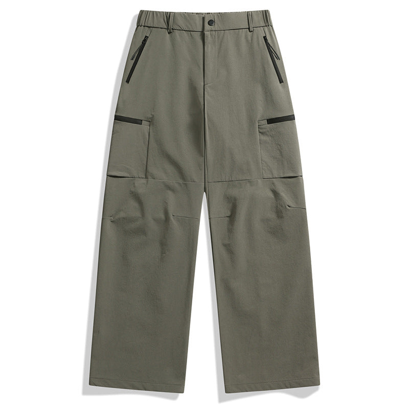 Herren weite Utility-Cargohose mit Reißverschluss‑Taschen und vorgeformten Knien Nord Taschen