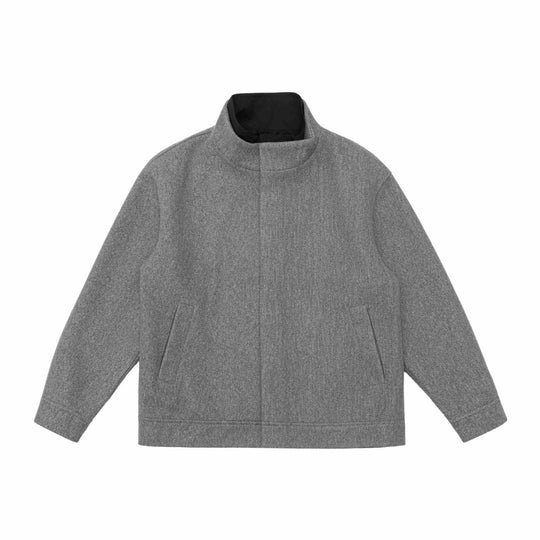 Herren Kurzjacke aus Wollmix im Boxy‑Cut mit hoch geschlossenem Funnelkragen Nord Taschen