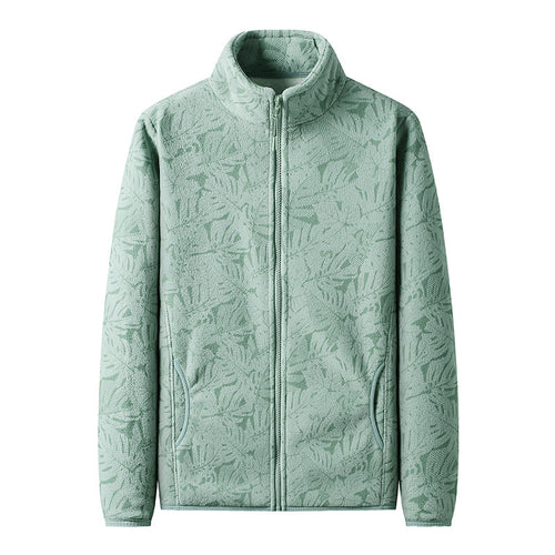 Damen Fleecejacke mit durchgehendem Reißverschluss und floraler Jacquard-Struktur Nord Taschen