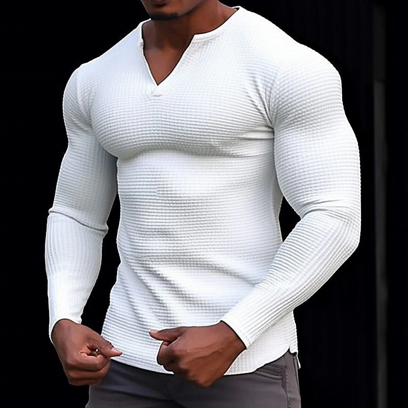 Herren Langarmshirt mit strukturiertem Design