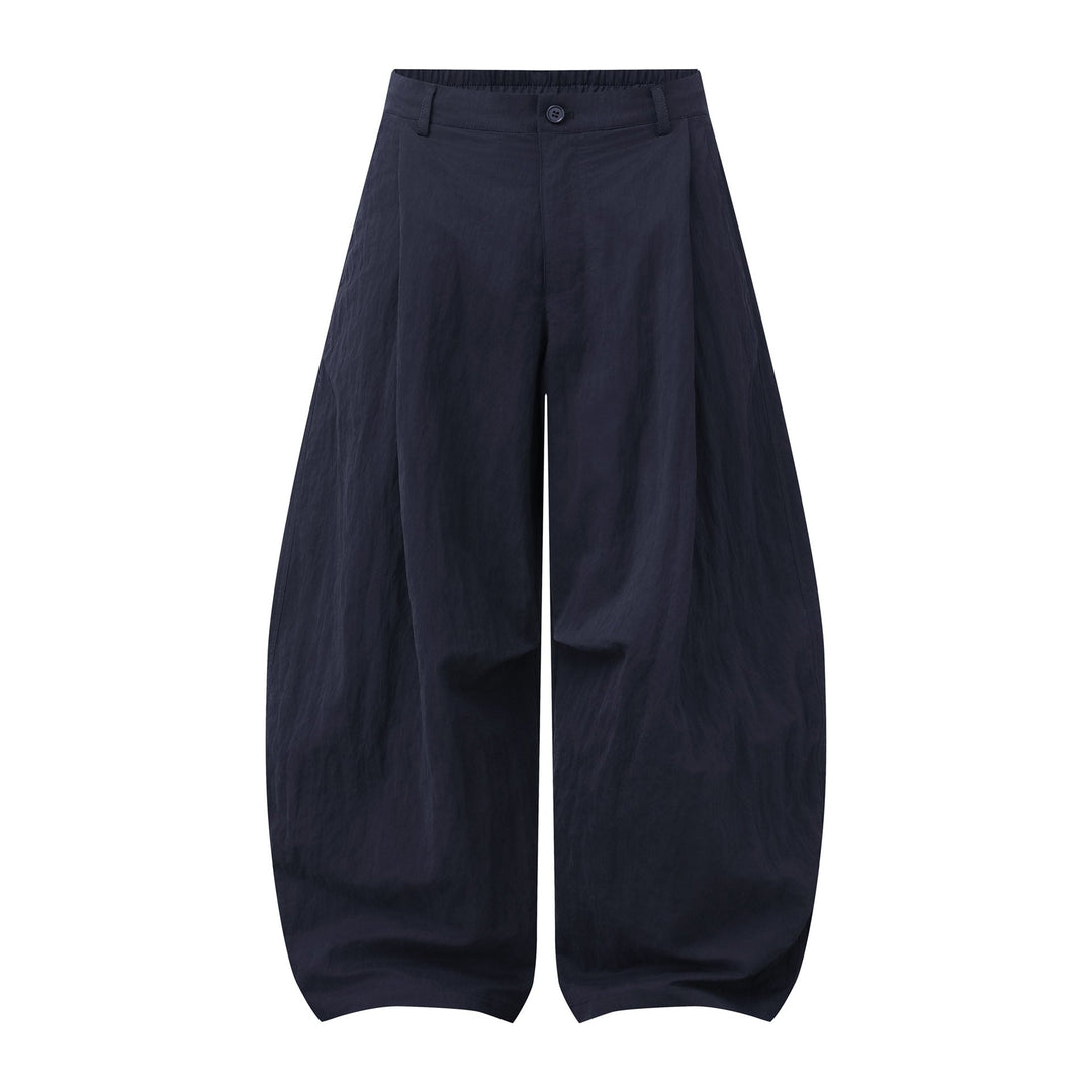 Damen Weite Culottehose mit hoher Taille und strukturierter Baumwollmischung Nord Taschen