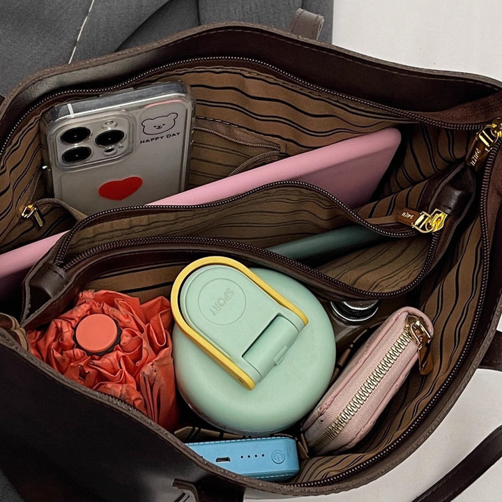 Damen Tragetasche aus hochwertigem Kunstleder mit stilvollen Details Nord Taschen