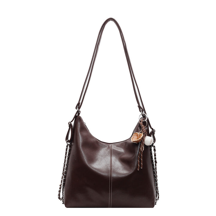 Damen elegante Hobo-Tasche mit verstellbarem Schultergurt und praktischem Anhänger Nord Taschen