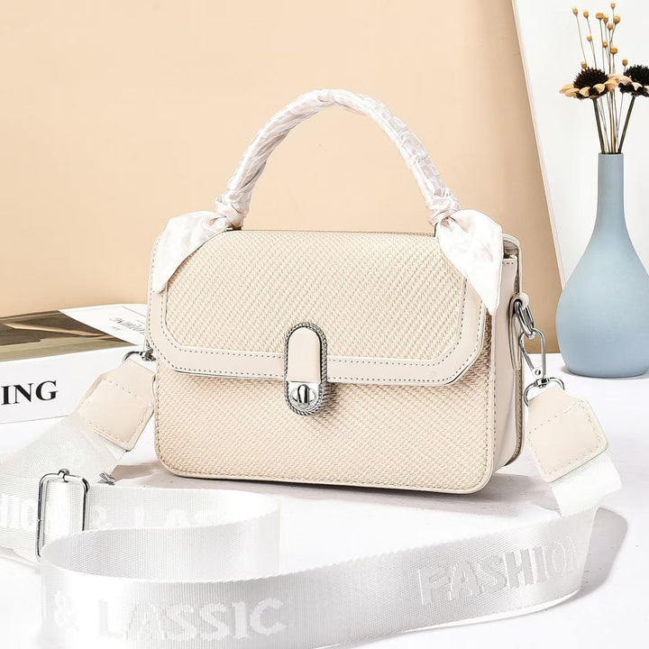 Damen elegante Umhängetasche mit modischem Gürtel und strukturiertem Obermaterial Nord Taschen