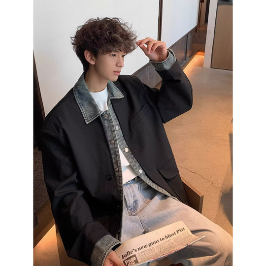Herren Oversized Sakkojacke mit aufgesetzten Pattentaschen Nord Taschen
