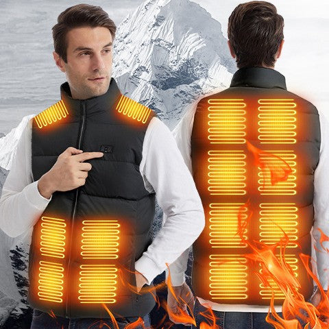 Herren Leichte gesteppte Thermo-Weste mit hohem Stehkragen wasserabweisender Außenhülle und Zweiwege-Reißverschluss Nord Taschen