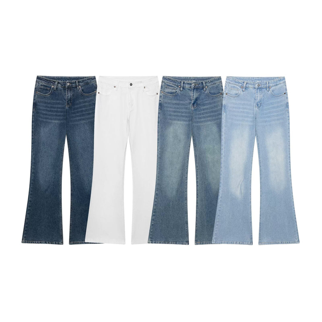 Damen Highwaist Schlagjeans mit weitem Bein und Five‑Pocket‑Design Nord Taschen