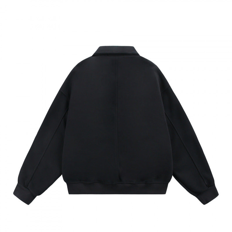 Unisex Zip-Sweatjacke mit aufgesetzten Brustklappen und geripptem Saum Nord Taschen