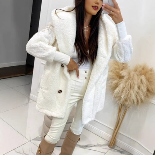 Damen Oversized Teddyjacke