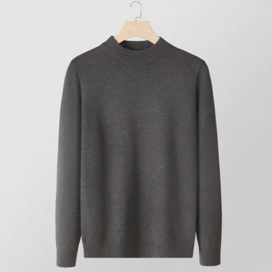 Damen Feinstrick-Stehkragenpullover aus Baumwollmix mit gerippten Bündchen Nord Taschen