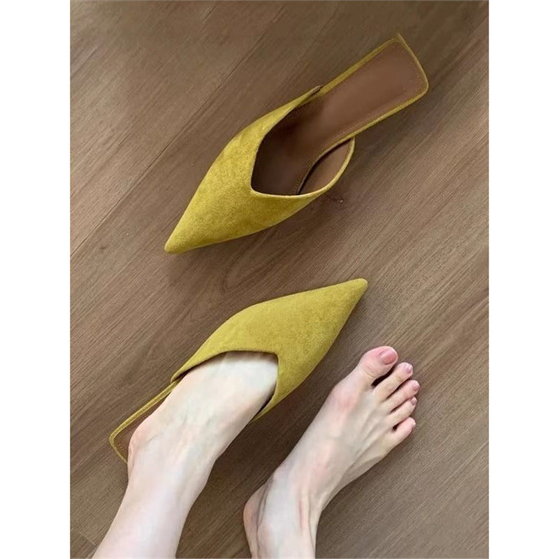 Damen spitze Mules mit elegantem Schnitt