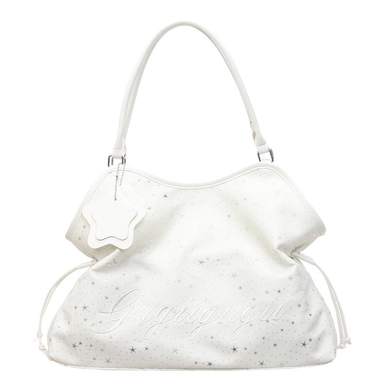 Damen Freizeit Hobo-Tasche aus geschmeidigem Kunstleder mit funkelndem Sternendesign Nord Taschen