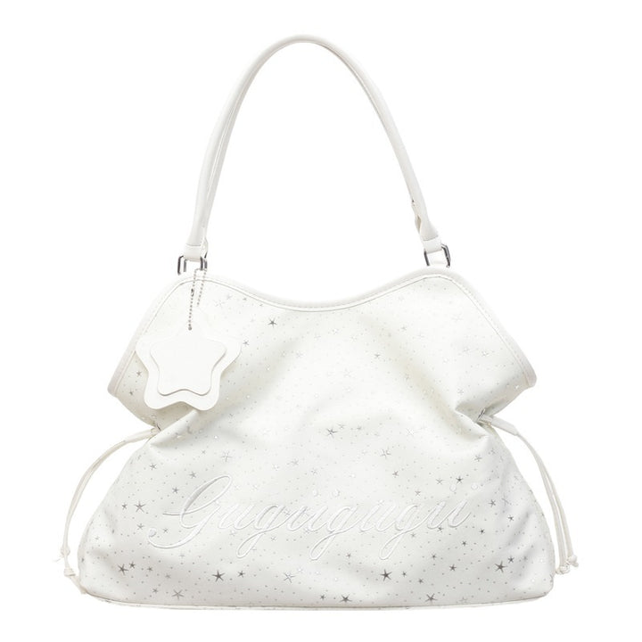 Damen Freizeit Hobo-Tasche aus geschmeidigem Kunstleder mit funkelndem Sternendesign Nord Taschen