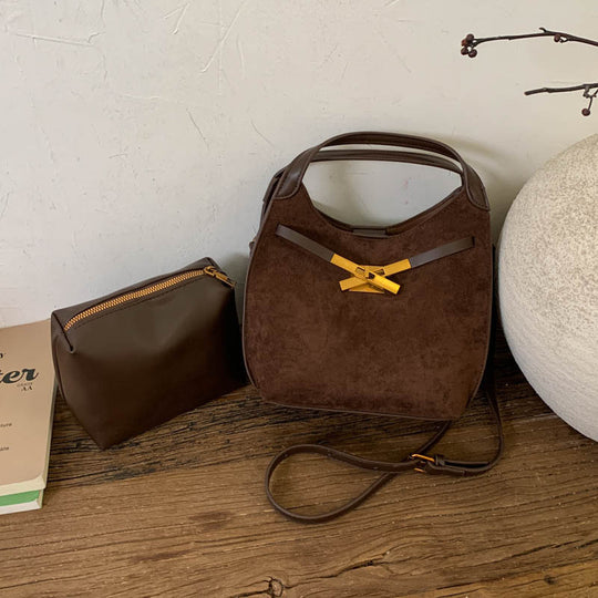 Damen elegante Umhängetasche mit abnehmbarem Kosmetiktäschchen Nord Taschen