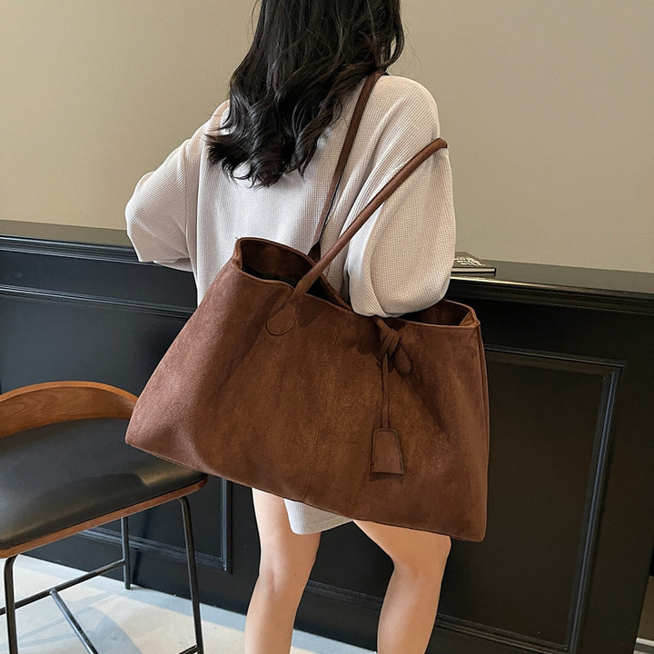 Damen elegante Shopper-Tasche aus weichem Wildleder Nord Taschen