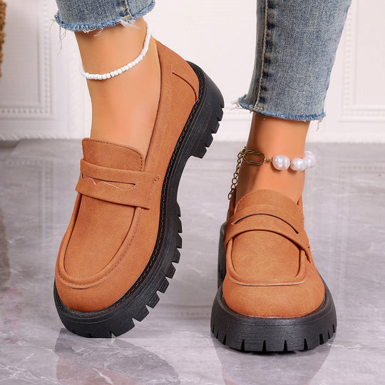Damen Mokassins mit rutschfester Profilsohle und modischem Wildlederlook Nord Taschen