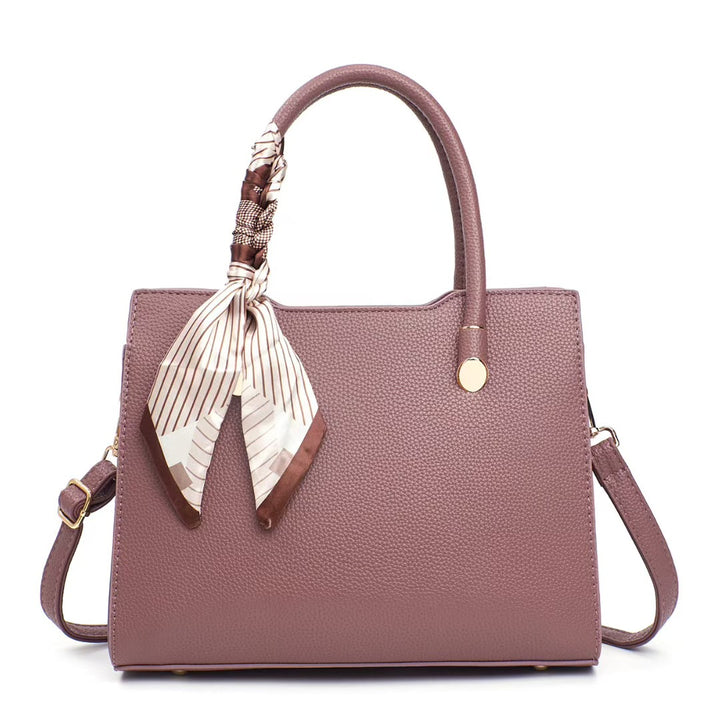 Damen elegante Handtasche mit modischem Schal und strukturiertem Design Nord Taschen