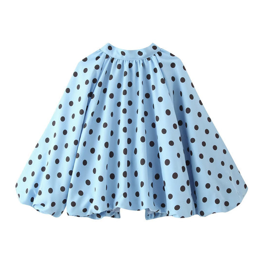 Damen Weites gepunktetes Cape im A‑Linien‑Schnitt aus leichtem Regenmaterial Nord Taschen