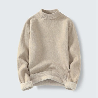 Damen Feinstrick-Mockneck-Pullover mit wärmendem Fleece-Innenfutter und umgeschlagenen Teddy-Bündchen Nord Taschen