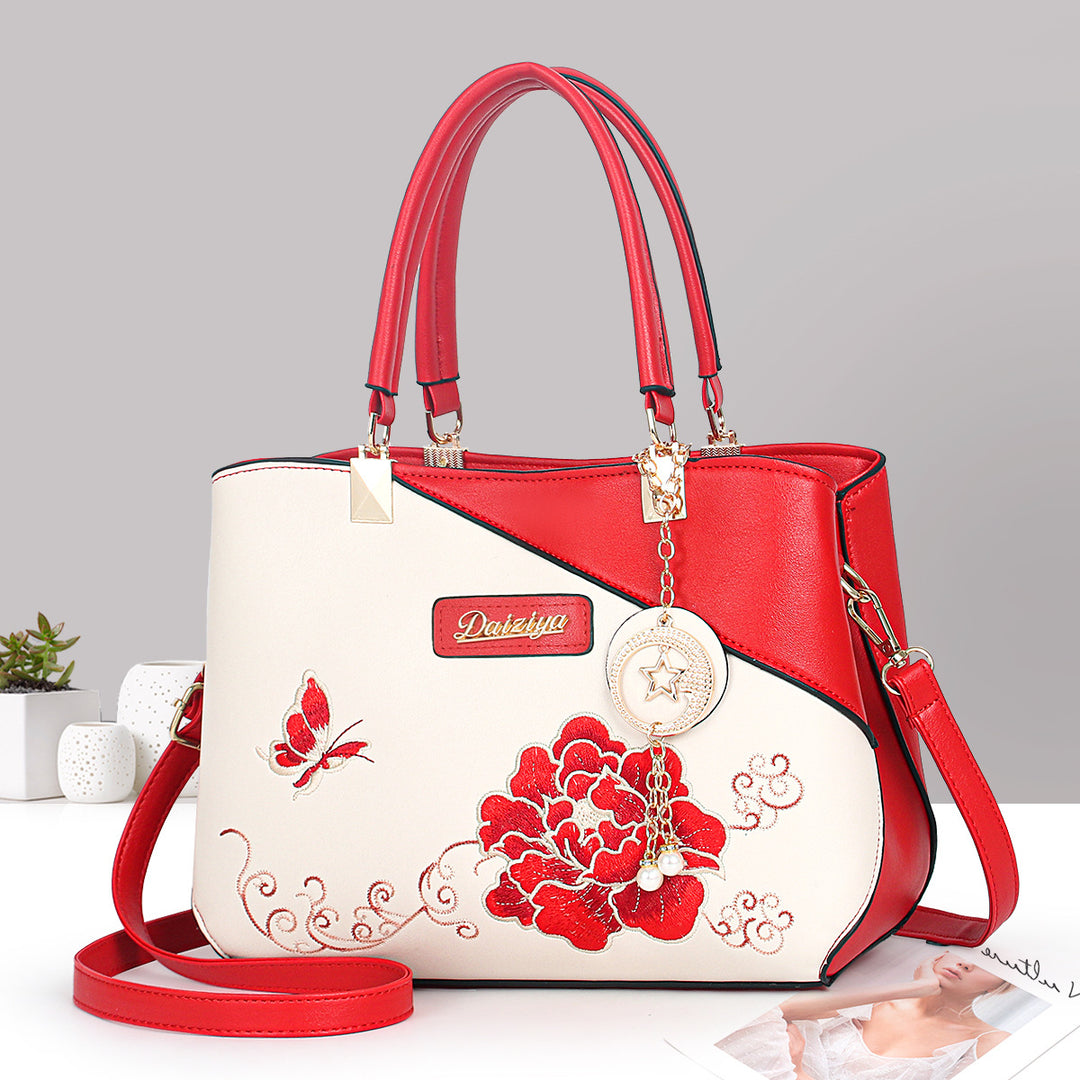Damen hochwertige Handtasche mit floralem Design Nord Taschen