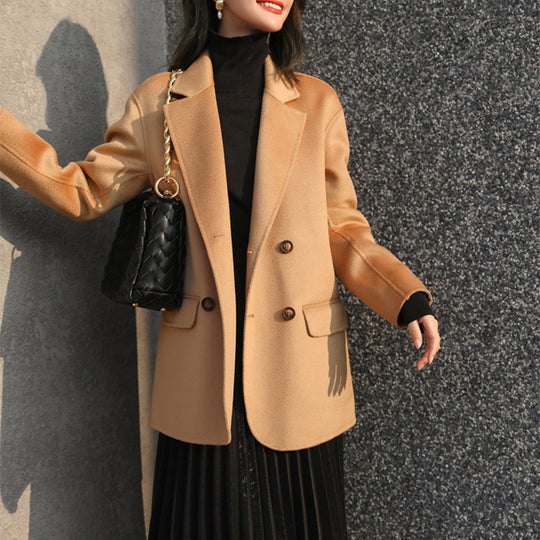 Damen Eleganter Langblazer mit doppelter Knopfleiste Nord Taschen