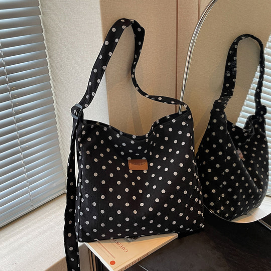 Damen praktische Beutel-Tasche mit modischem Punktedesign Nord Taschen