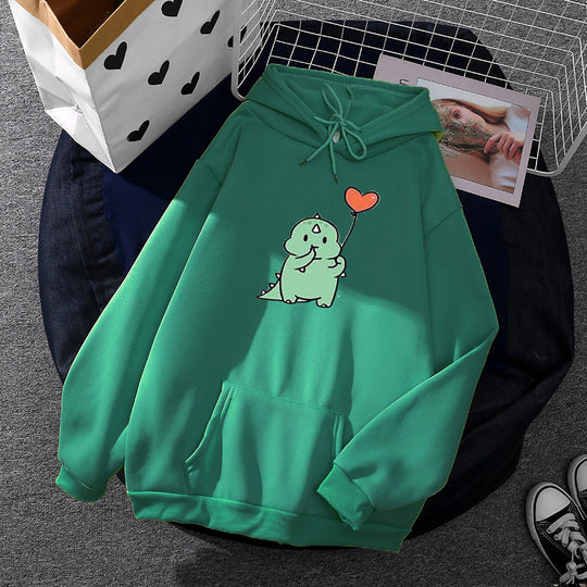 Damen nan Kapuzenpullover im Relaxed-Fit mit botanischer Frucht-Illustration und Kängurutasche Nord Taschen