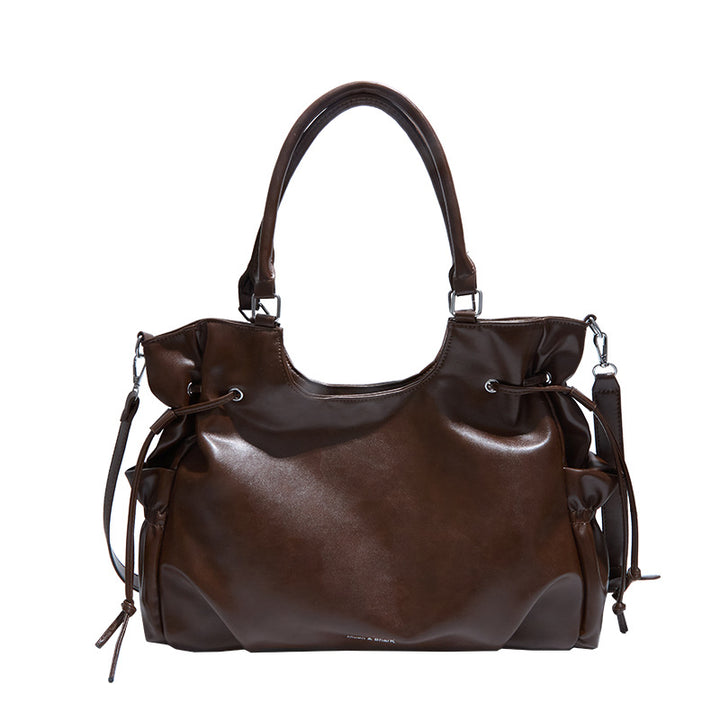 Damen Schultertasche mit modernen Raffungselementen Nord Taschen