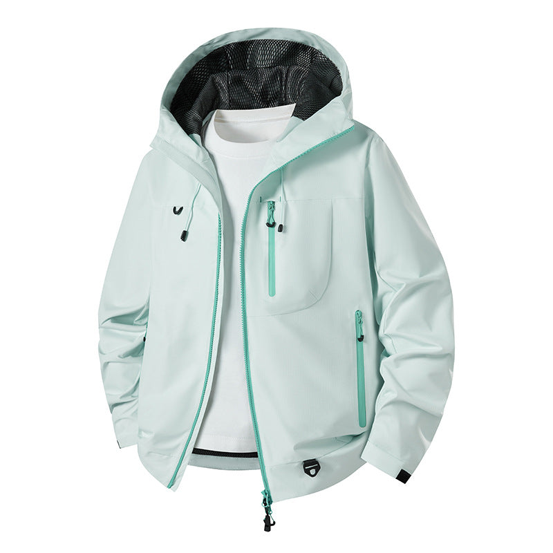 Herren Technische Softshell-Hoodiejacke mit wasserabweisender Membran und Mesh-Futter Nord Taschen