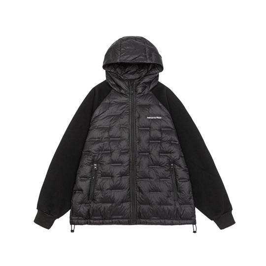 Herren Hybrid-Steppjacke mit wattierter Front, Kapuze und elastischen Ärmelabschlüssen Nord Taschen