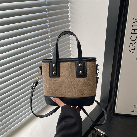 Damen elegante Mini-Bucket-Tasche mit abnehmbarem Schulterriemen Nord Taschen