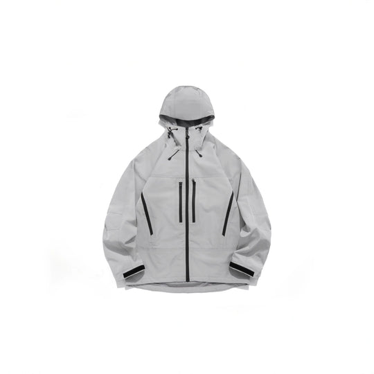 Unisex Technische Kapuzen-Outdoorjacke mit getapten Reißverschlüssen Nord Taschen