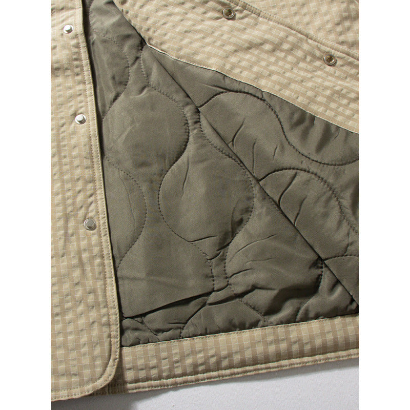 Herren Steppjacke ohne Kragen mit Druckknopfverschluss und seitlichen Eingrifftaschen Nord Taschen