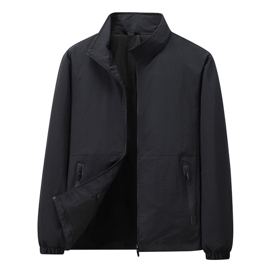 Herren Leichte Windbreaker-Outdoorjacke mit Stehkragen, Zweiwege-Reißverschluss und verdeckten Taschen Nord Taschen